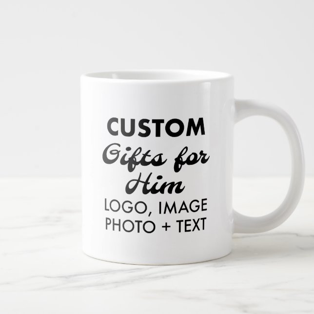 Anpassningsbar Gåvor till honom Giant Jumbo Mugg 2 (Höger)
