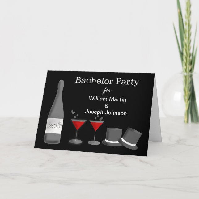 Anpassningsbar Gay Bachelor Party-inbjudan Inbjudan (Framsida)