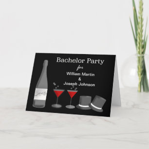Anpassningsbar Gay Bachelor Party-inbjudan Inbjudan