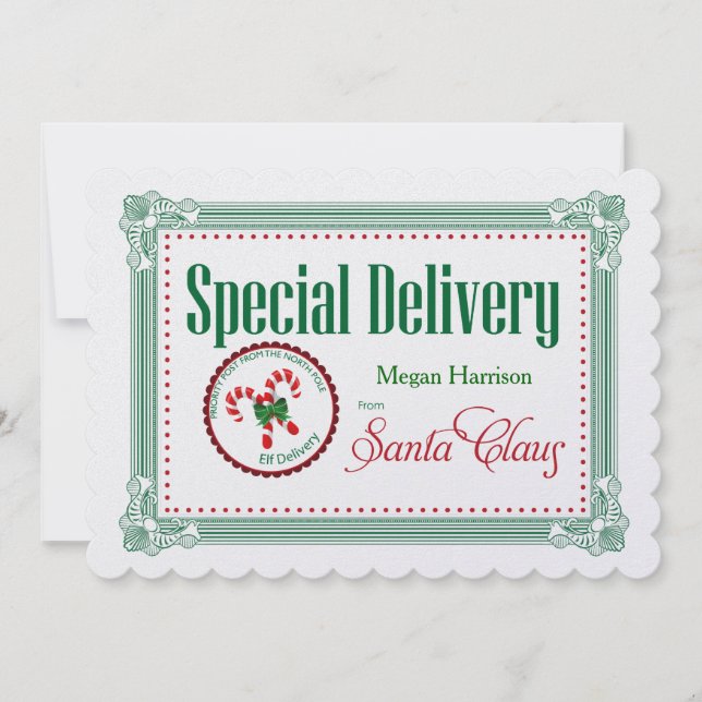 Anpassningsbar Gbit-Märkre för Speciell julklapp Julkort (Framsida)