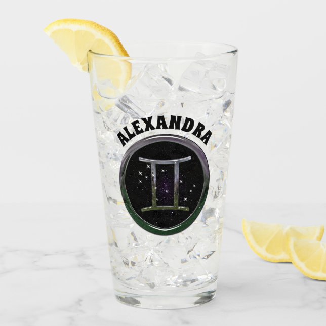 Anpassningsbar Gemini Glaskopp (Framsida Ice)