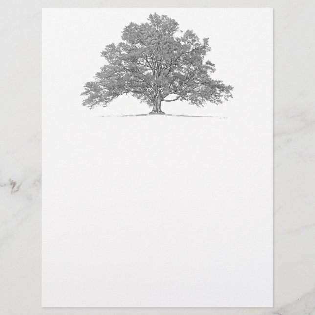 Anpassningsbar Genealogy Oak Träd Stationary (Framsida)