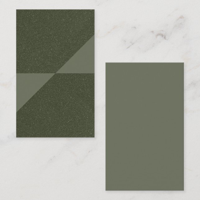 Anpassningsbar Geometric Moss Grönt Struktur Affär Visitkort (Fram/baksida)