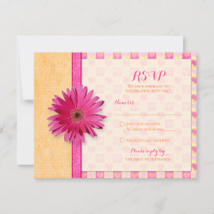 Anpassningsbar Gerbera Daisy svarsblankett OSA Kort
