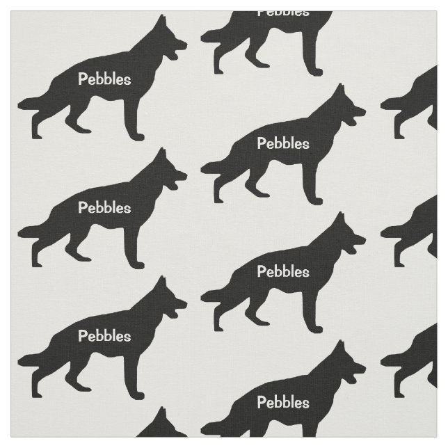 Anpassningsbar German Shepherd Hund Silhouette Tyg (Provkarta)