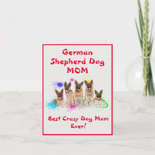 Anpassningsbar German Shepherd Mamma Hund Best Cra Kort