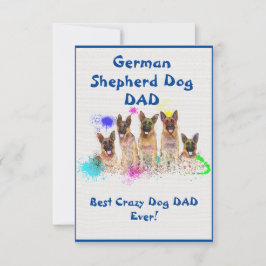 Anpassningsbar German Shepherd pappa Hund Best Cra Tack Kort