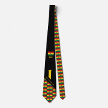 Anpassningsbar GHANAIAN FLAGGA Monogram Neck Tie