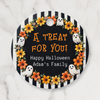 Anpassningsbar Ghost Halloween fest - "A Treat for Gåvor Etiketter