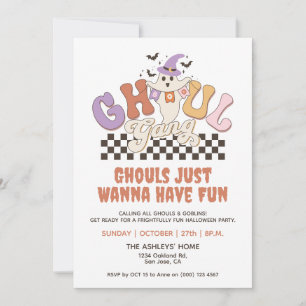 Anpassningsbar Ghoul Gang Halloween fest Bach Part Inbjudningar