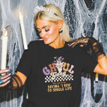 Anpassningsbar Ghoul Gang Halloween fest Bach Part T Shirt<br><div class="desc">Få redot att ta upp ett helvete med ditt fula gäng! De här skämtskjortorna från Halloween fest är perfekter för bachelorette, flickors nätter ut eller Halloween firande. De här matchande anpassningsbarna med superskoj-fraser kommer att lägga till en aning fläckig roligt till din flickgruppsamling eller till och med till bach party....</div>