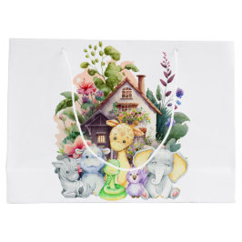 Anpassningsbar Gift Bag | Cute Animals och Lycklig