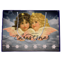 ANPASSNINGSBAR GIFT BAG FOR CHRISTMAS TWIN ÄNGLAR