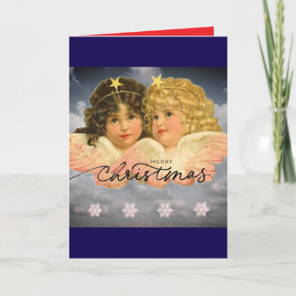 ANPASSNINGSBAR GIFT BAG FOR CHRISTMAS TWIN ÄNGLAR  KORT