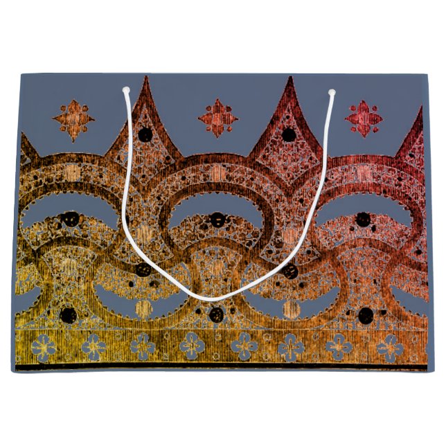 ANPASSNINGSBAR GIFT BAG MED KINESE MÖNSTER BLUE OC (Framsidan)