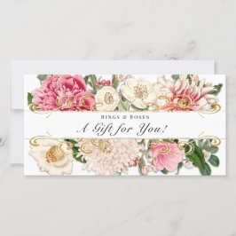 Anpassningsbar Gift Certificate Guld White Vintage