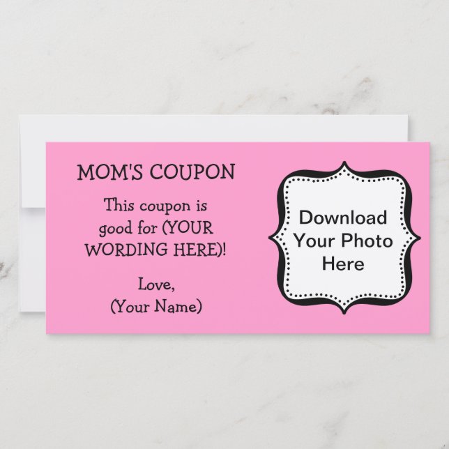 ANPASSNINGSBAR GIFT COUPON FOR MAMMA (Framsida)