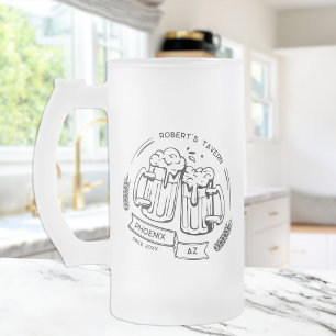 Anpassningsbar Gift for Beer Älskare Personlig Hom Frostat Ölglas