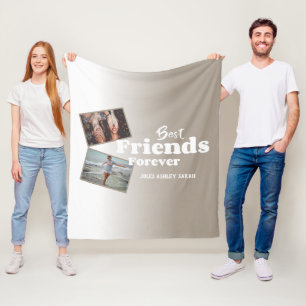 Anpassningsbar Gift for Best Friends Fleecefilt