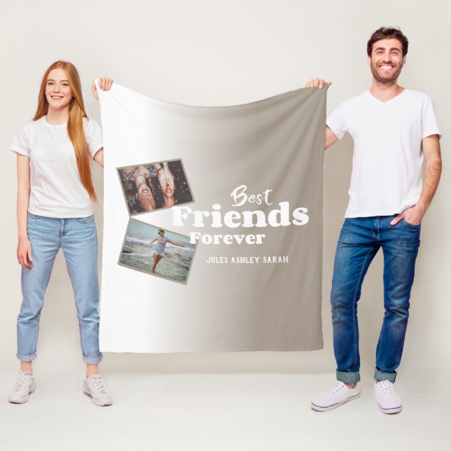 Anpassningsbar Gift for Best Friends Fleecefilt (På plats)