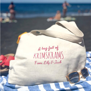 Anpassningsbar Gift for Mamma - Rosa Krimskrams fr Jumbo Tygkasse