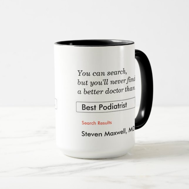 Anpassningsbar Gift for Podiatrist Mugg (Framsida höger)