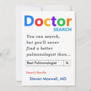 Anpassningsbar Gift for Pulmonolog Card Julkort