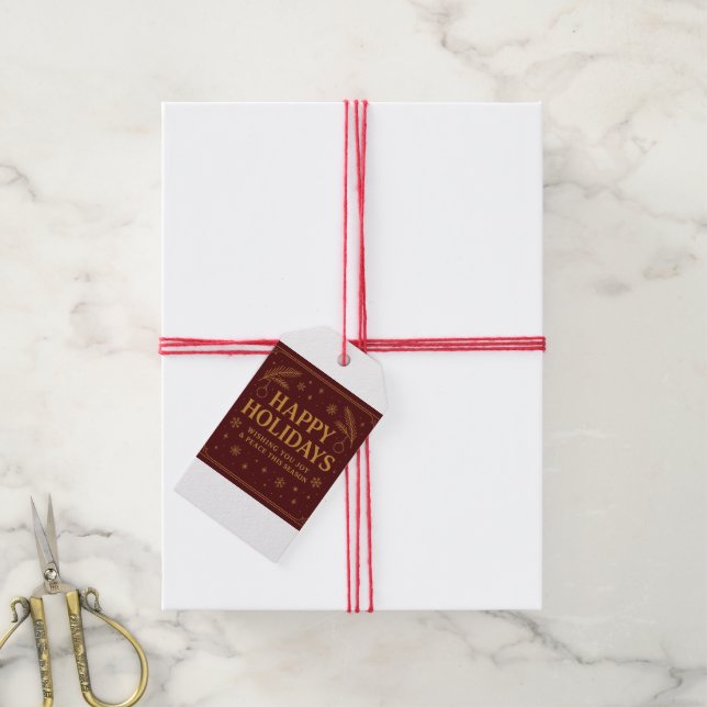 Anpassningsbar Gift-Märkre Presentetikett (Med Snöre)