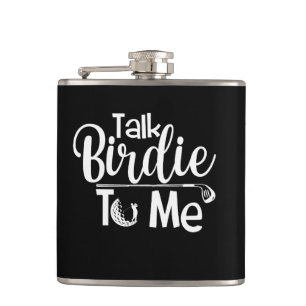 Anpassningsbar Gift med "Talk Birdie to Me" Fickplunta