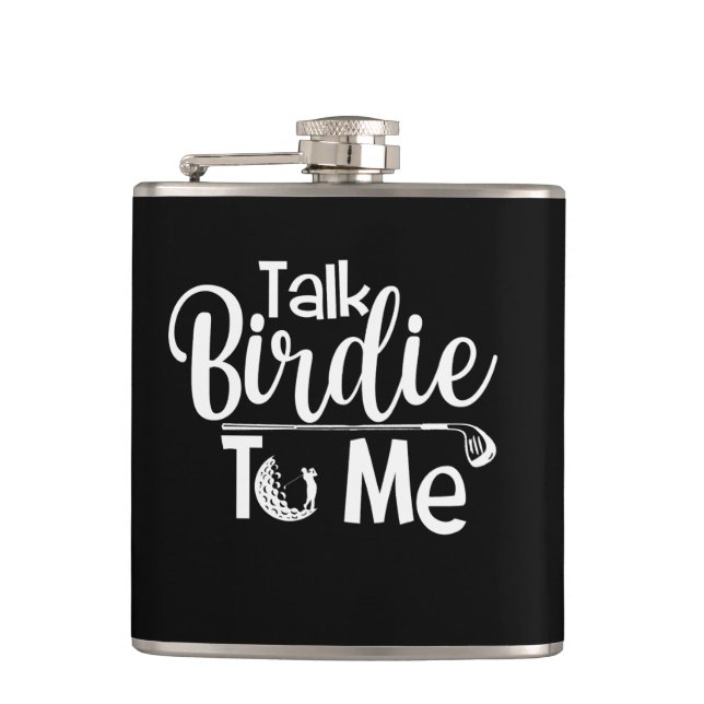 Anpassningsbar Gift med  "Talk Birdie to Me" Fickplunta (Framsidan)