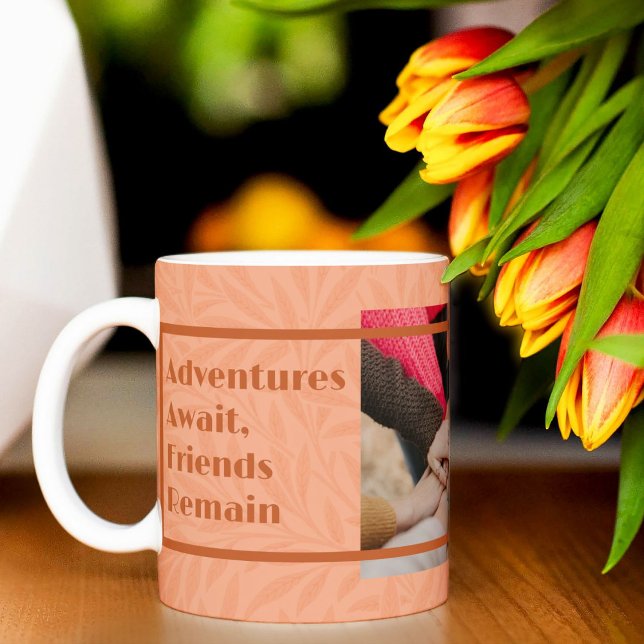 Anpassningsbar Gifts for Friends Flytta Away Orang Kaffemugg (Custom Gifts for Friends Moving Away Orange Coffee Mug)
