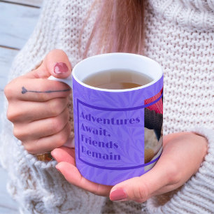 Anpassningsbar Gifts for Friends Flytta Away Viole Kaffemugg
