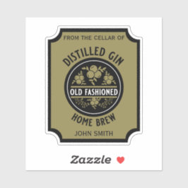 Anpassningsbar Gin Flaska Klistermärken