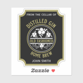 Anpassningsbar Gin Flaska Klistermärken
