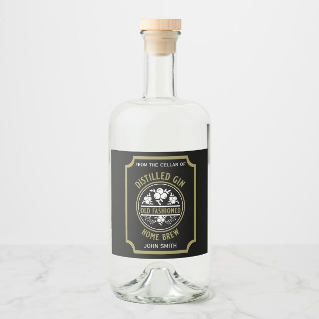 Anpassningsbar Gin Flaska Spritflaskor Etikett (Framsida)