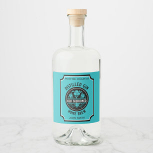 Anpassningsbar Gin Flaska Spritflaskor Etikett