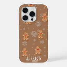 Anpassningsbar Gingerbread Man Telefonfodral