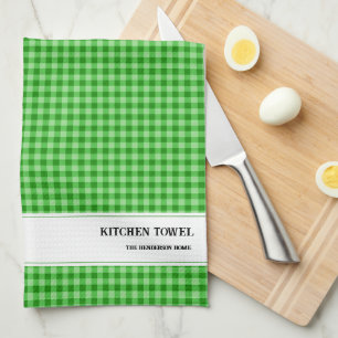 Anpassningsbar Gingham Kitchen Towel Kökshandduk
