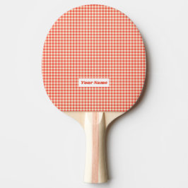 Anpassningsbar Gingham Tartan Trendig Red Pastel C Pingisracket