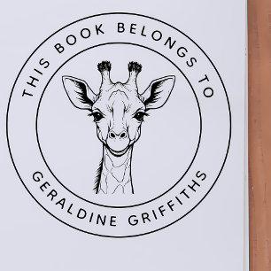 Anpassningsbar Giraffe i Bok-Tillhören till Barn N Stämpel