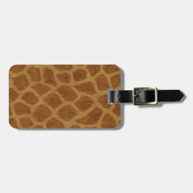 Anpassningsbar Giraffe Luggage Tag Bagagebricka (Horisontell Framsida)