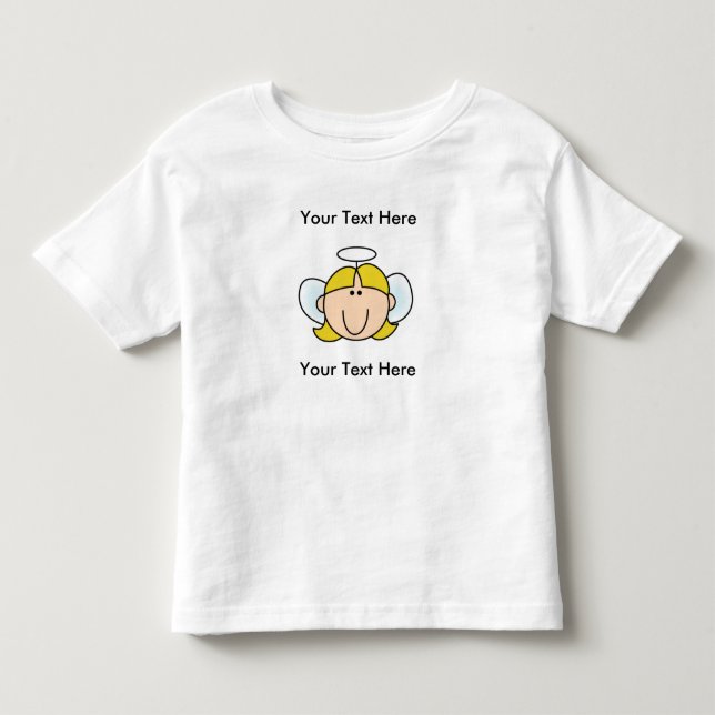 Anpassningsbar Girl Blond Angel T-shirt (Framsida)