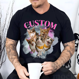 Anpassningsbar Girlkompis Ansikte Bootleg Rap T Shirt
