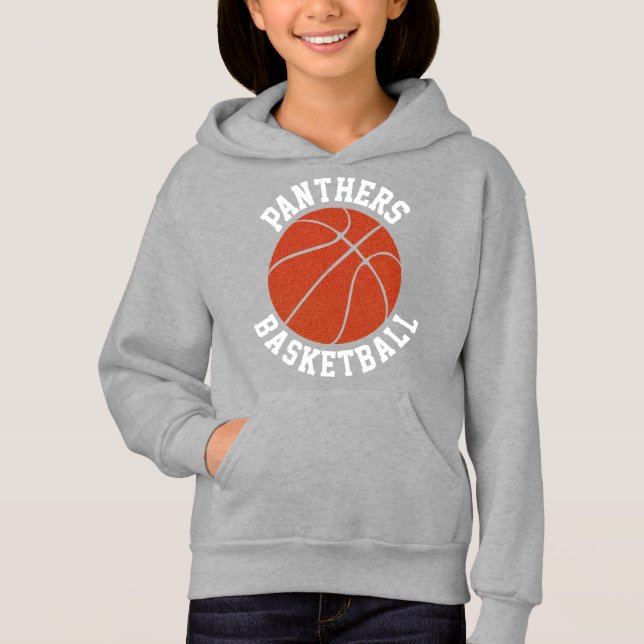 Anpassningsbar Girls Basketball Sweatshirt T Shirt (Framsida)