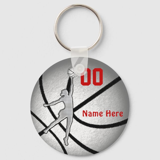 Anpassningsbar Girls Billigt Basketball Keychains  Nyckelring (Framsida)