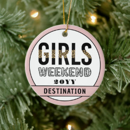 Anpassningsbar Girls Helg Girls Resa Vacation Julgransprydnad Keramik