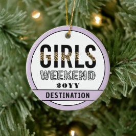 Anpassningsbar Girls Helg Girls Resa Vacation Julgransprydnad Keramik