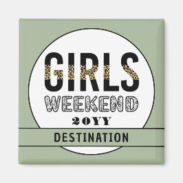 Anpassningsbar Girls Helg Girls Resa Vacation Magnet