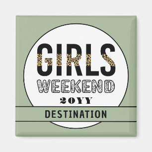 Anpassningsbar Girls Helg Girls Resa Vacation Magnet