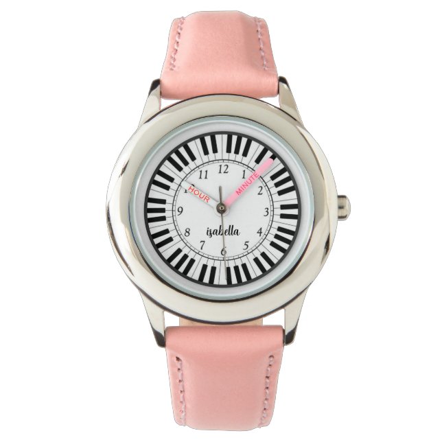 Anpassningsbar Girls Namn Glitter Strap Kids Watch Armbandsur (Framsida)